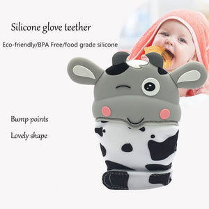 Cow Teether Mitts
